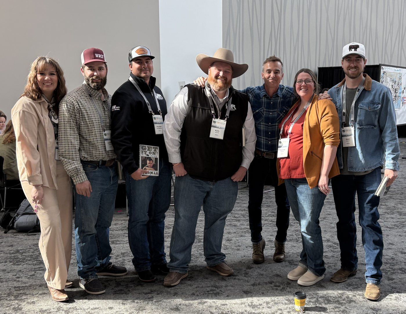 Keni Thomas with a group of Farm Bureau young farmers and ranchers